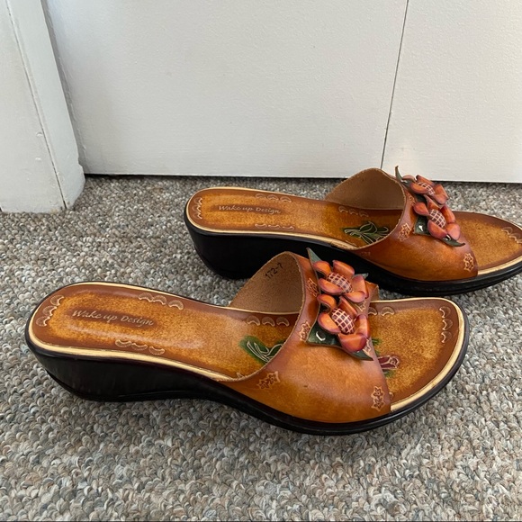 Brown & Orange Summer Sandals 👡 - Picture 2 of 4